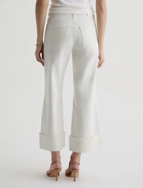 AG Jeans Saige Wide Leg Crop, Powder Mended - Image 3
