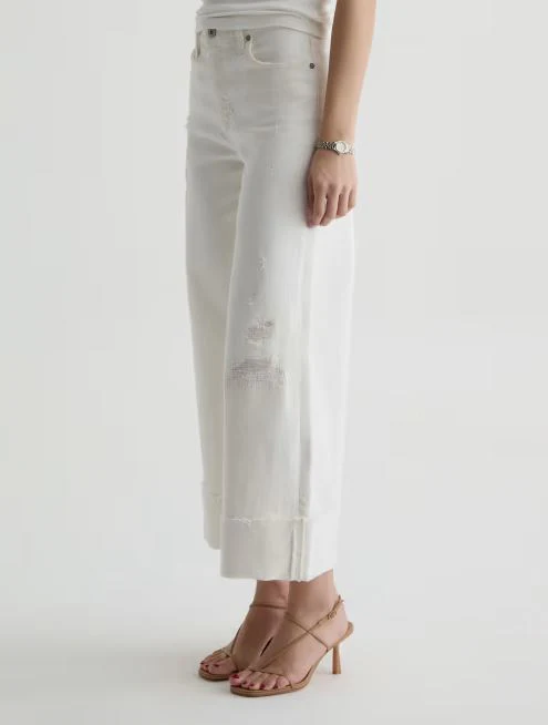 AG Jeans Saige Wide Leg Crop, Powder Mended - Image 7