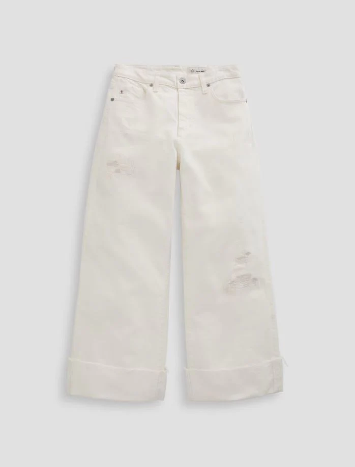 AG Jeans Saige Wide Leg Crop, Powder Mended - Image 8