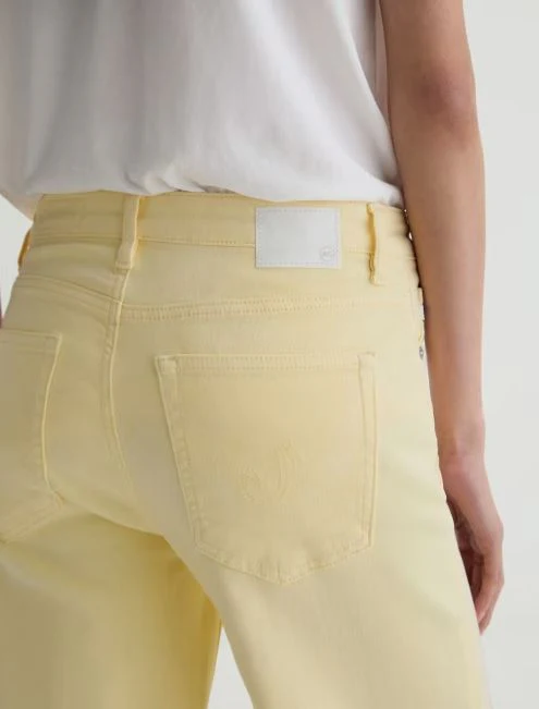 AG Jeans Saige Wide Leg Crop, Sunlight Yellow - Image 6