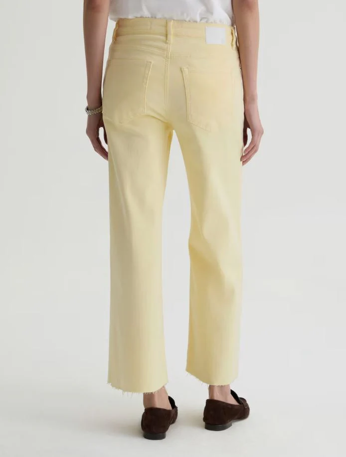 AG Jeans Saige Wide Leg Crop, Sunlight Yellow - Image 7