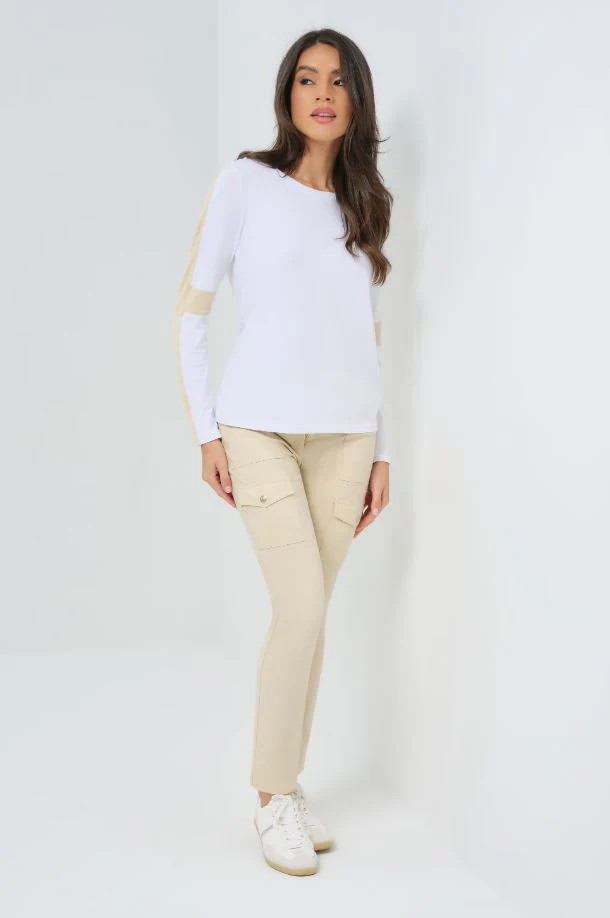 Anatomie Kensley Contrast Sleeve Tee - Image 4