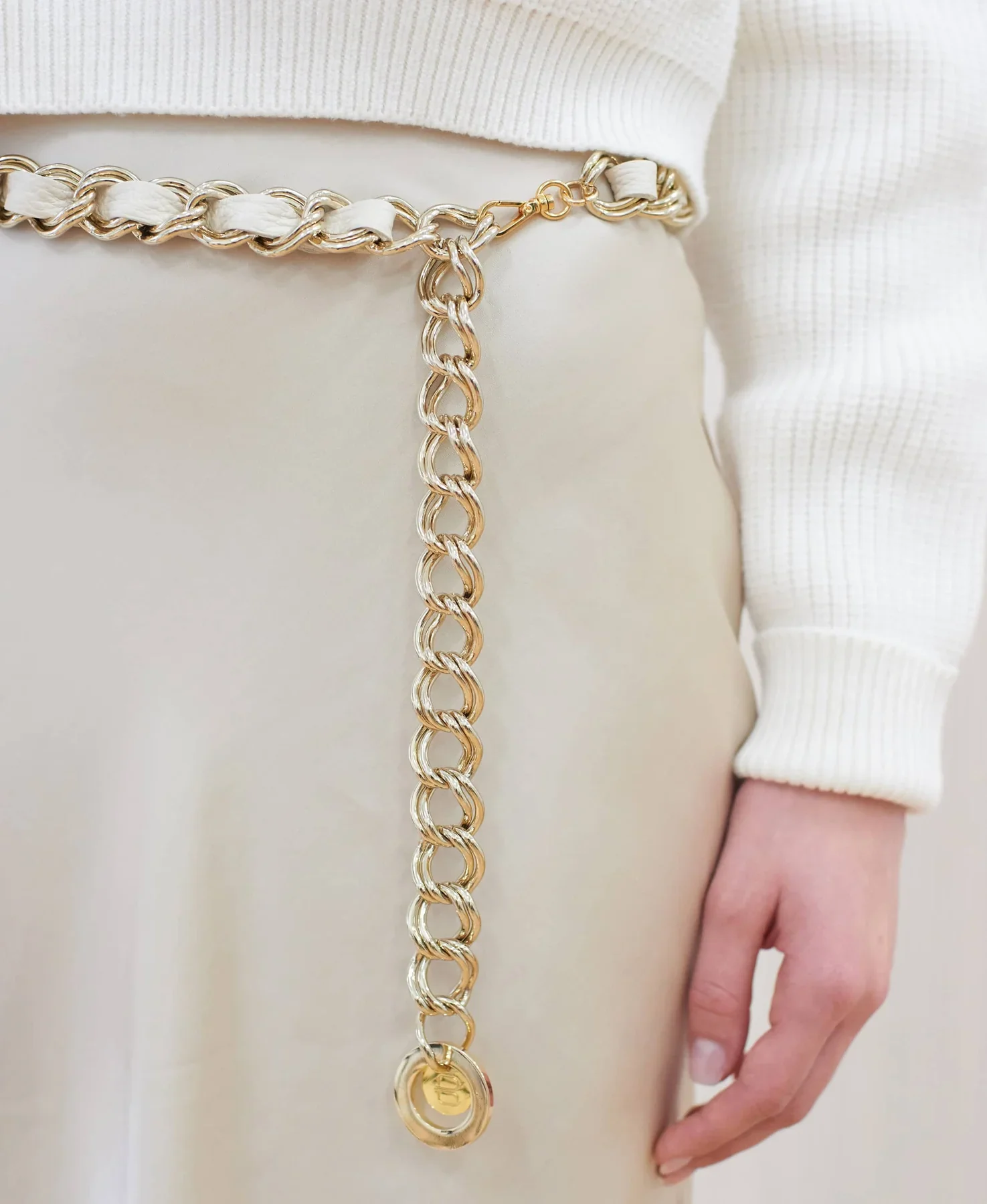 Brave Leather Louroes Belt, Marble/Gold - Final Sale - Image 2