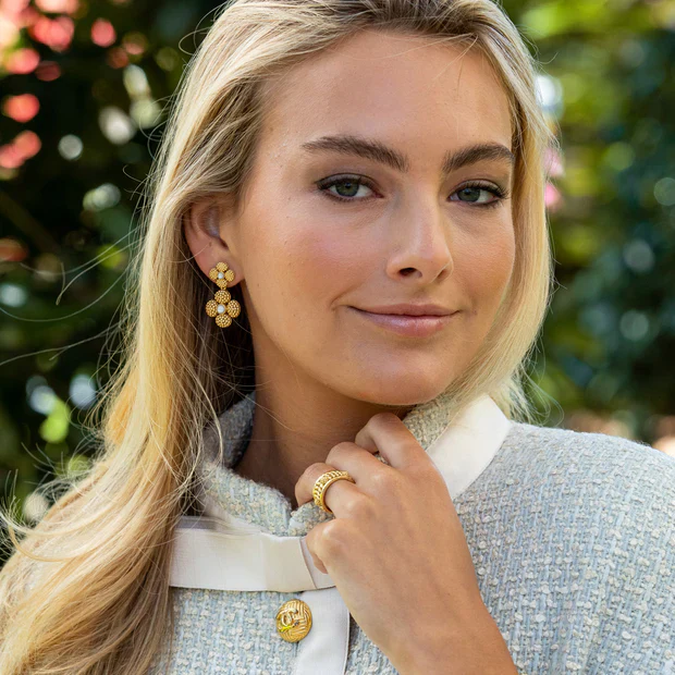 Capucine De Wulf Berry Clover Convertible Duo Earrings, Mother of Pearl - Image 2