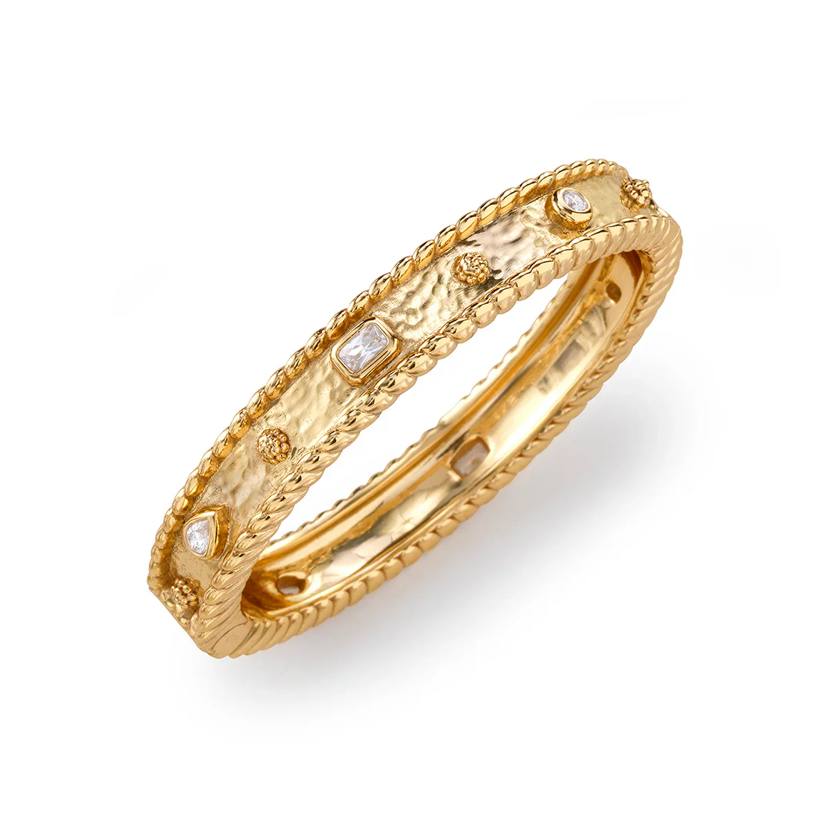 Capucine De Wulf Berry Gem Hinged Bangle with Cubic Zirconia - Image 4