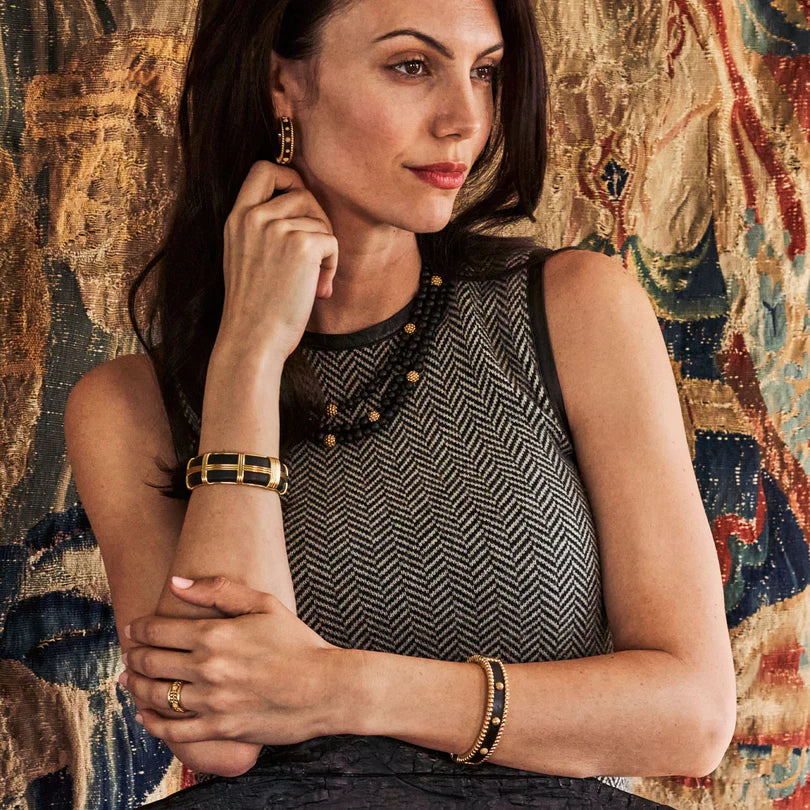 Capucine De Wulf Berry Hinged Bangle, Ebony - Image 5