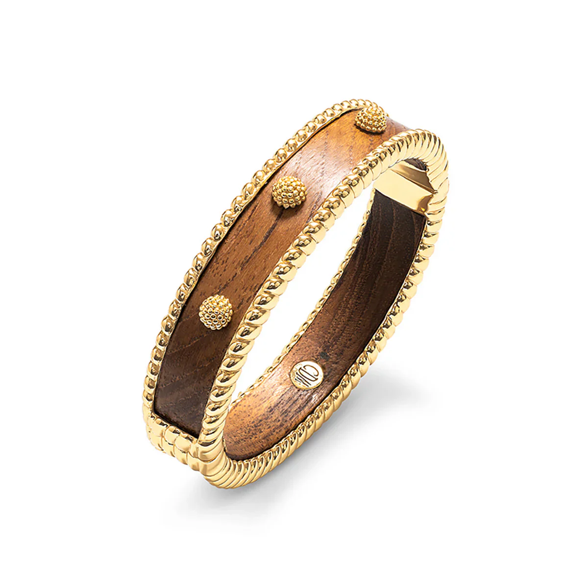 Capucine De Wulf Berry Hinged Bangle, Teak - Image 4
