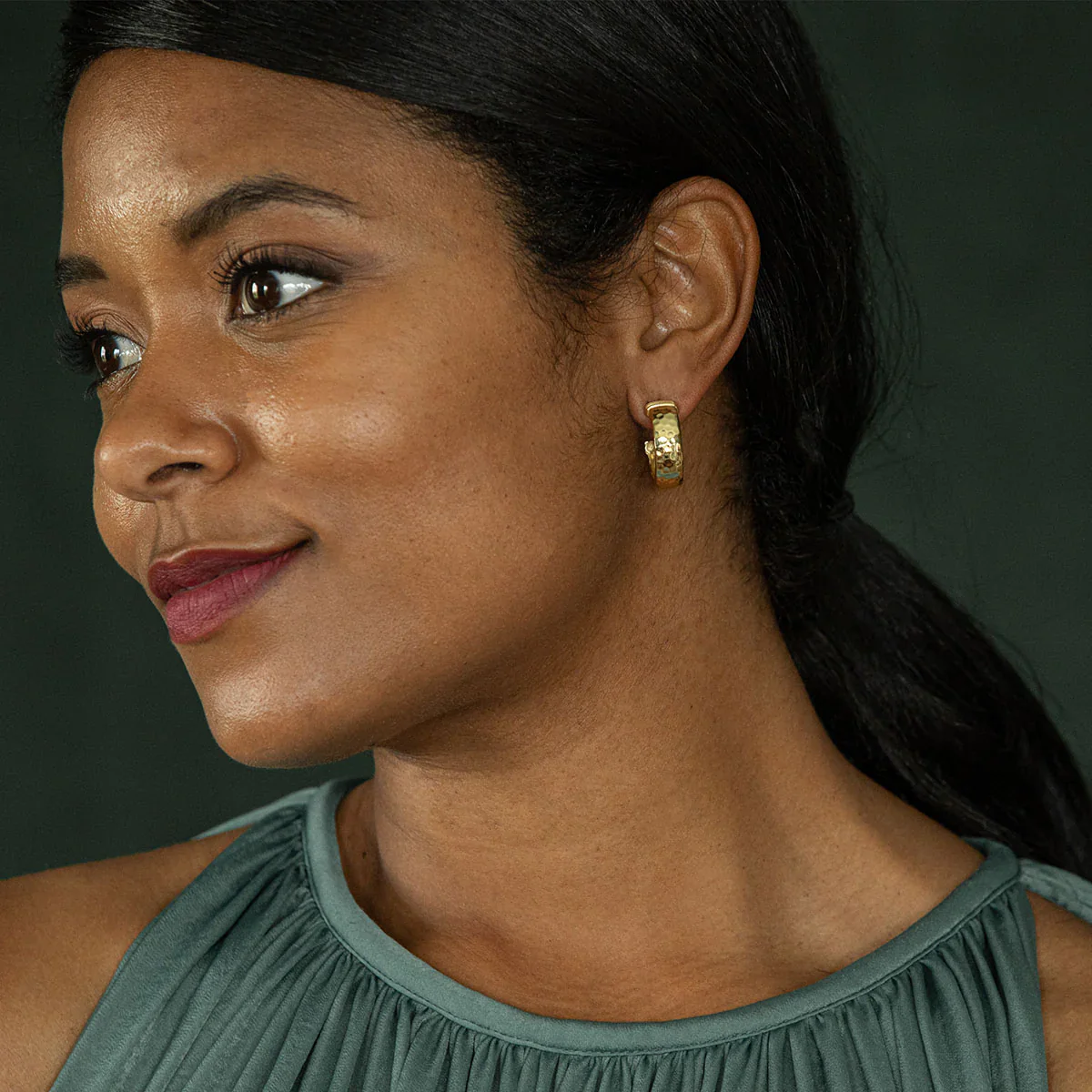 Capucine De Wulf Cleopatra Classic Hoop Earrings, Small - Image 4