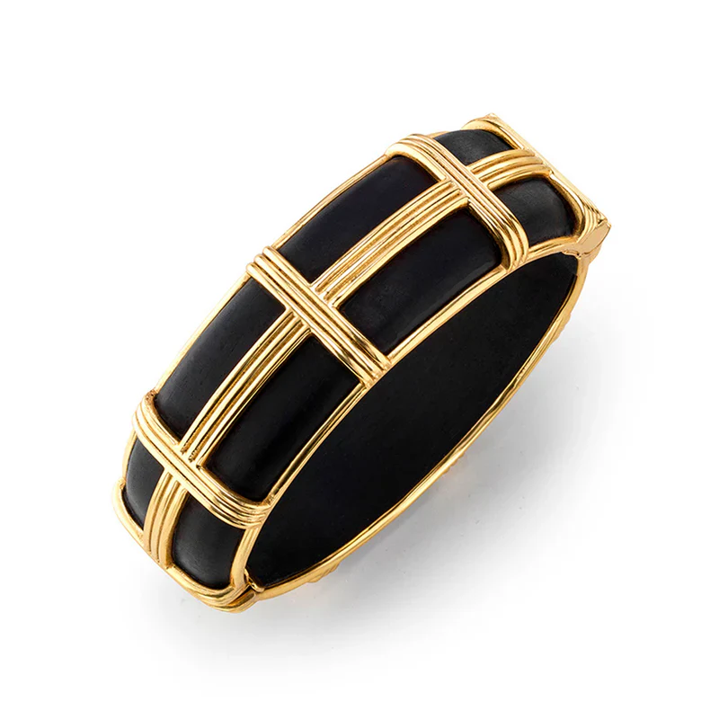 Capucine De Wulf Gaia Hinged Bangle, Ebony - Image 3
