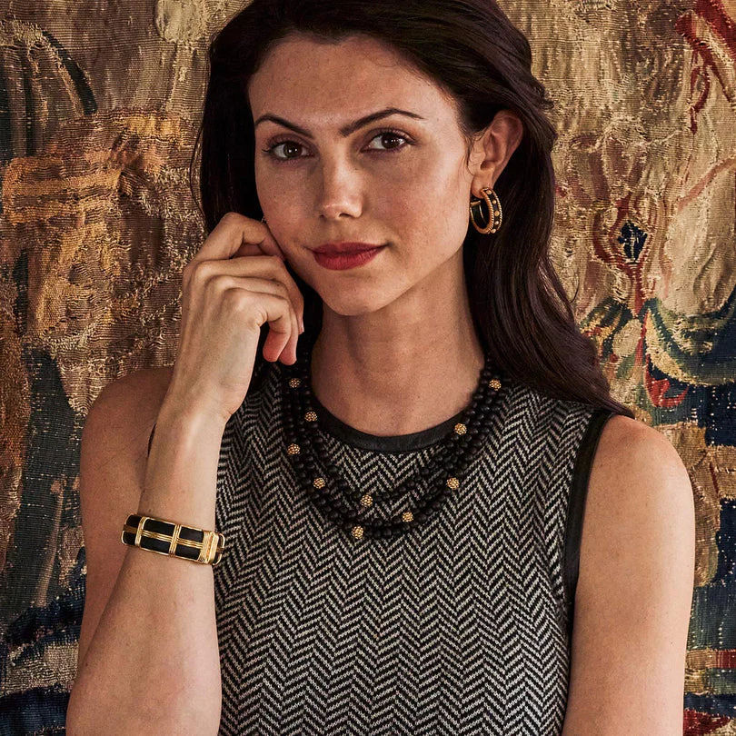 Capucine De Wulf Gaia Hinged Bangle, Ebony - Image 5