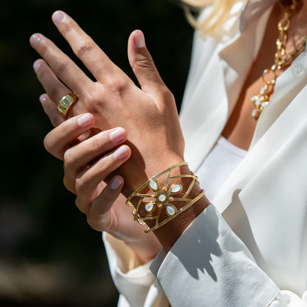 Capucine De Wulf Monique Gem Cuff, Mother of Pearl - Image 2
