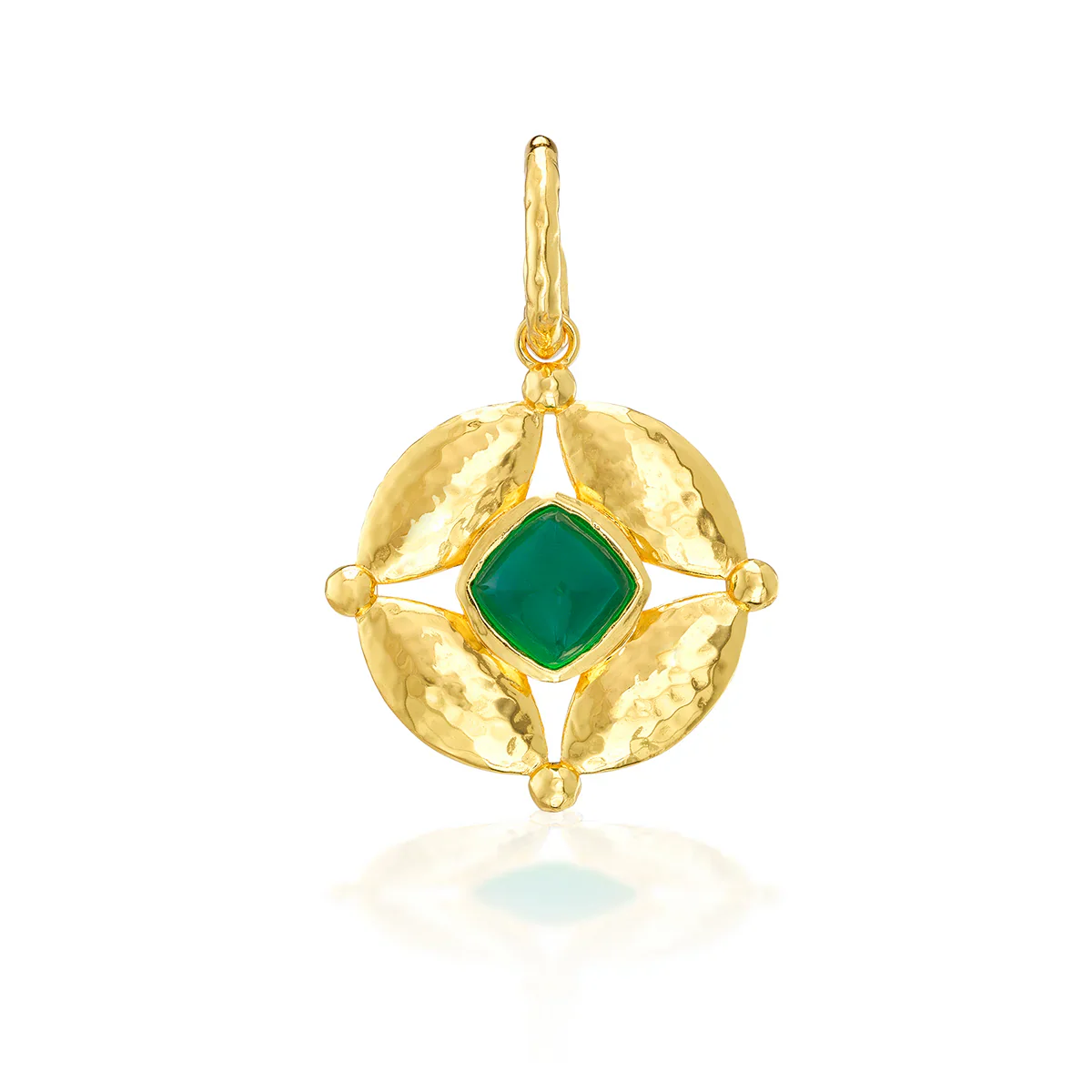 Capucine De Wulf Mystic Eye Double Sided Pendant, Blue Labradorite/Green Onyx - Image 2