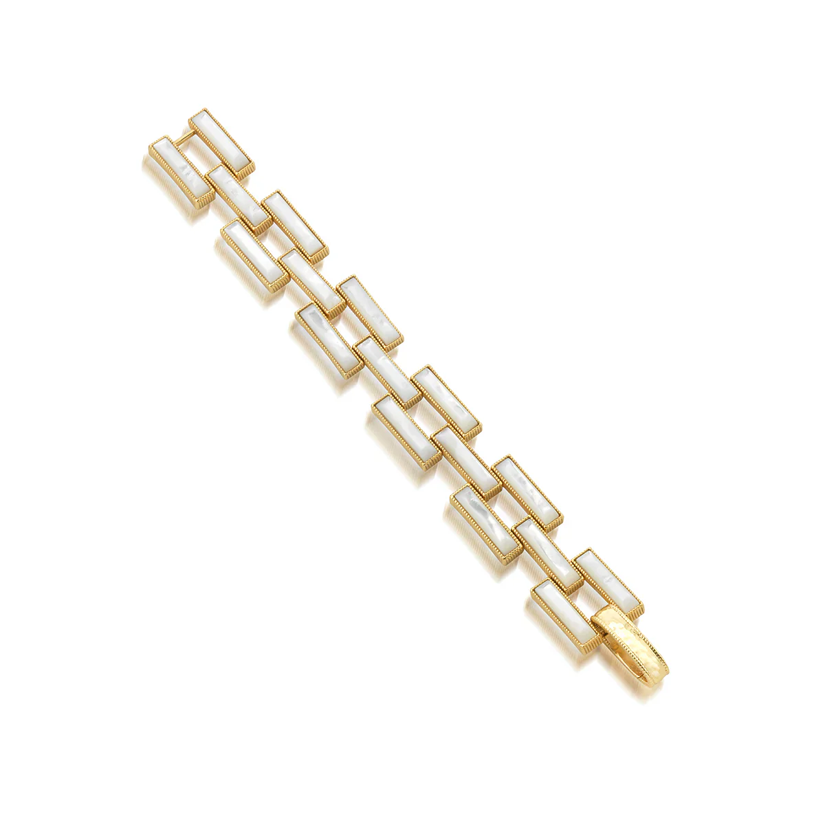 Capucine De Wulf Pathway Link Bracelet, Mother of Pearl - Image 3
