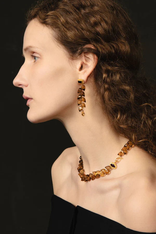 Chan Luu Angie Earrings, Whiskey Quartz - Image 2