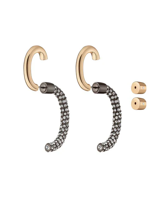 Demarson Pave Luna Earrings, Available in 2 Sizes - Image 4