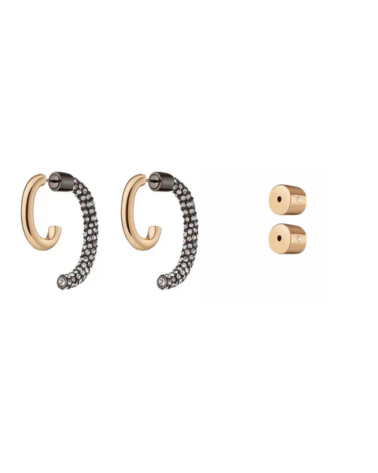 Demarson Pave Luna Earrings, Available in 2 Sizes - Image 6