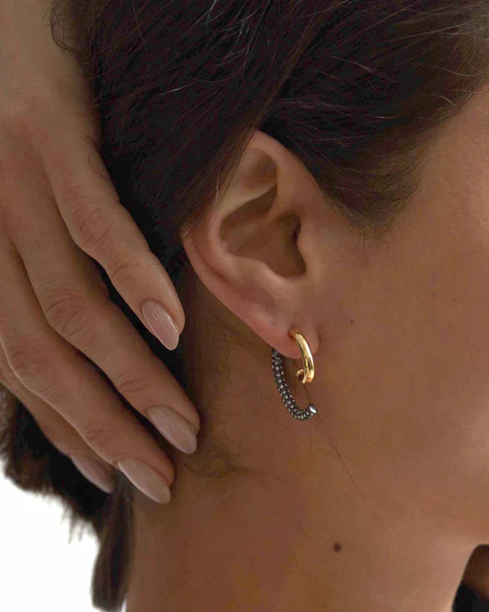 Demarson Pave Luna Earrings, Available in 2 Sizes - Image 7