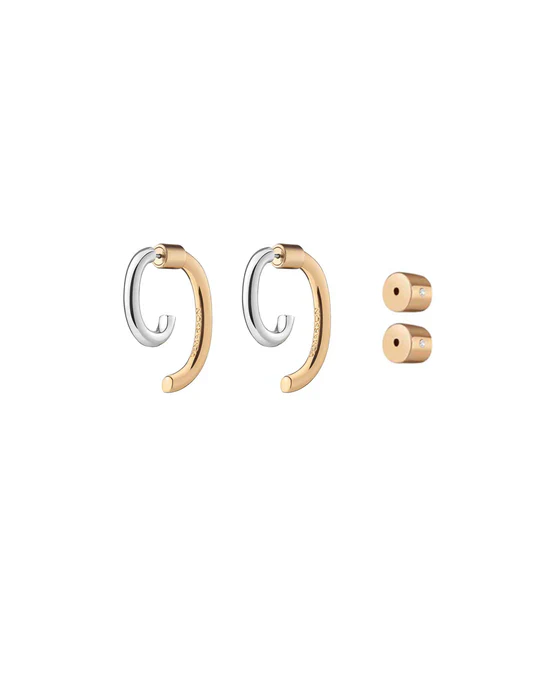 Demarson Two Tone Luna Earrings, Available in 2 Sizes - Image 5