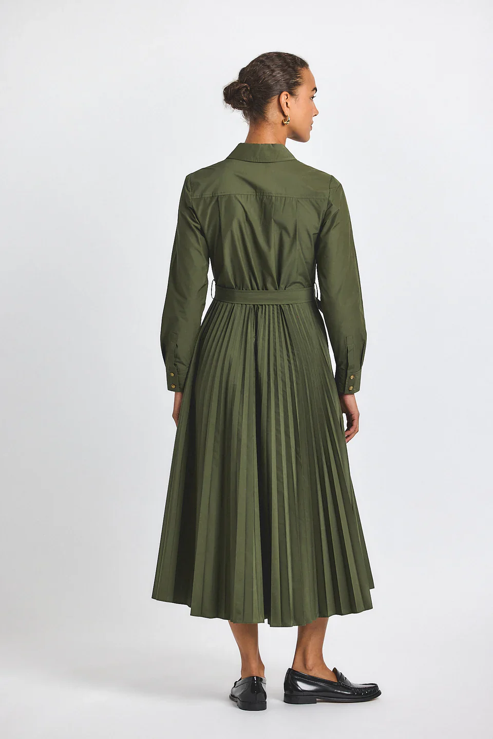 Derek Lam 10 Crosby Kenza Pleated Shirt Dress - Final Sale - Image 4