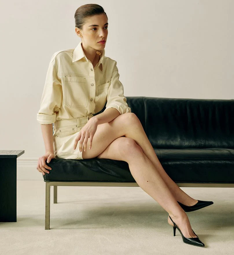 DL1961 Addison Overshirt, Ecru - Image 6