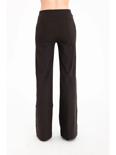 Elaine Kim Rubie Tech Stretch Wide Leg Pants, Cocoa - Image 4