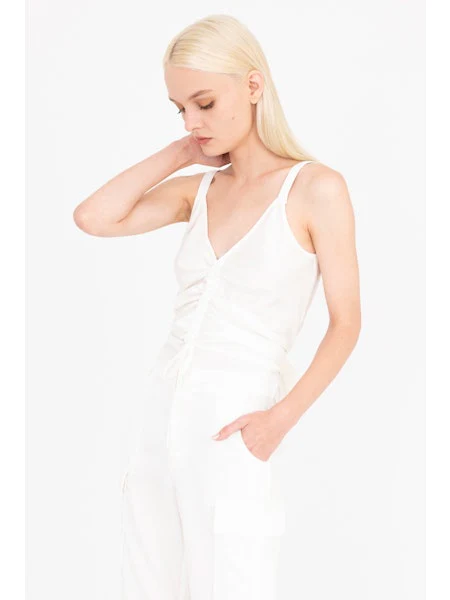 Elaine Kim Dahlia Bias Camisole with Grosgrain Trim - Image 3
