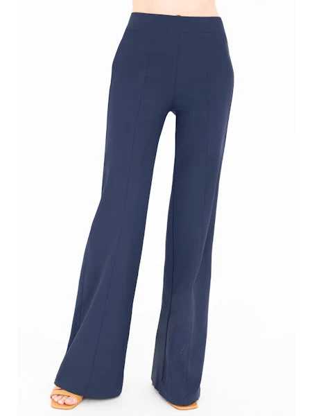 Elaine Kim Rubie Tech Stretch Wide Leg Pants, Indigo - Image 2