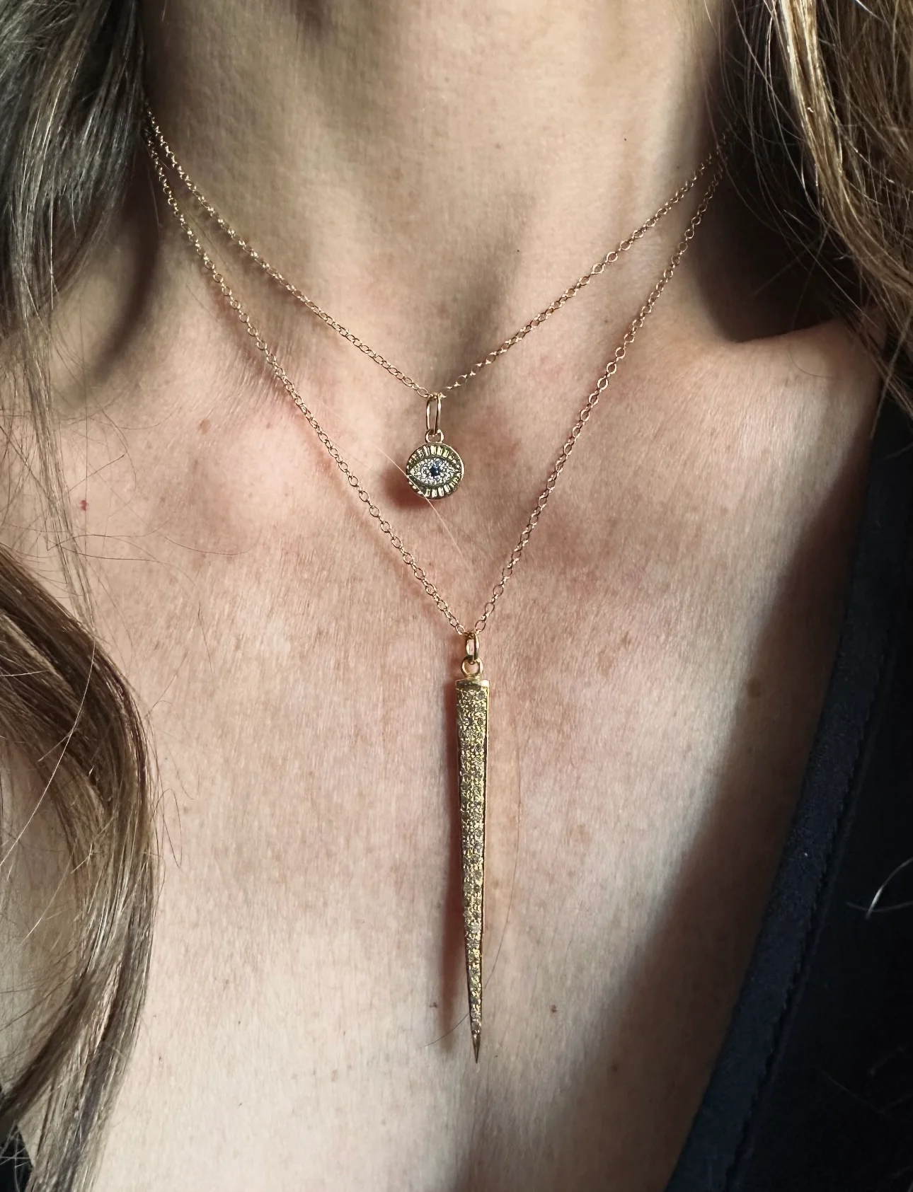 Erin Steele Jewelry Diamond Spike Necklace - Image 2