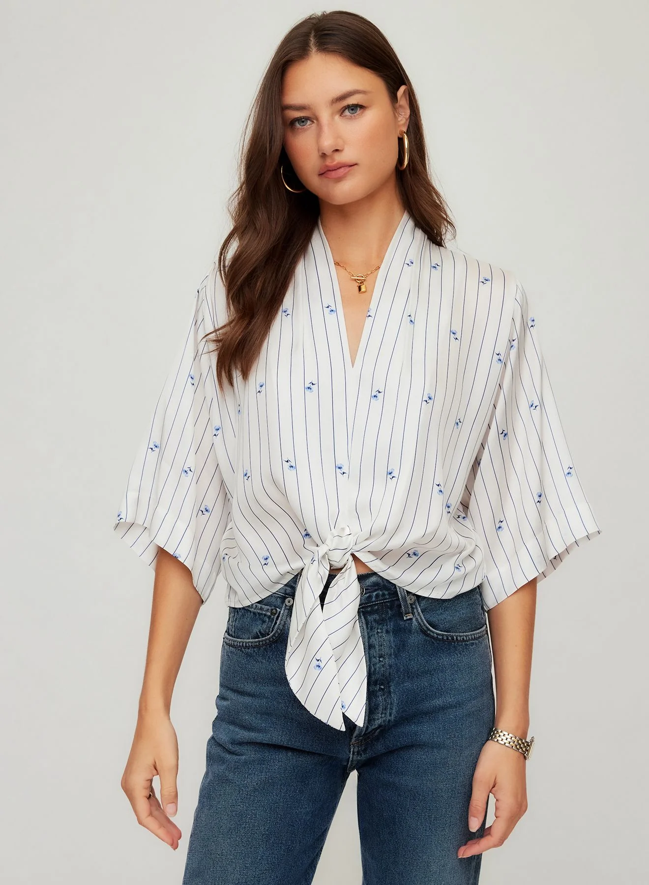 Fifteen Twenty Bernice Tie-Front Blouse - Image 2