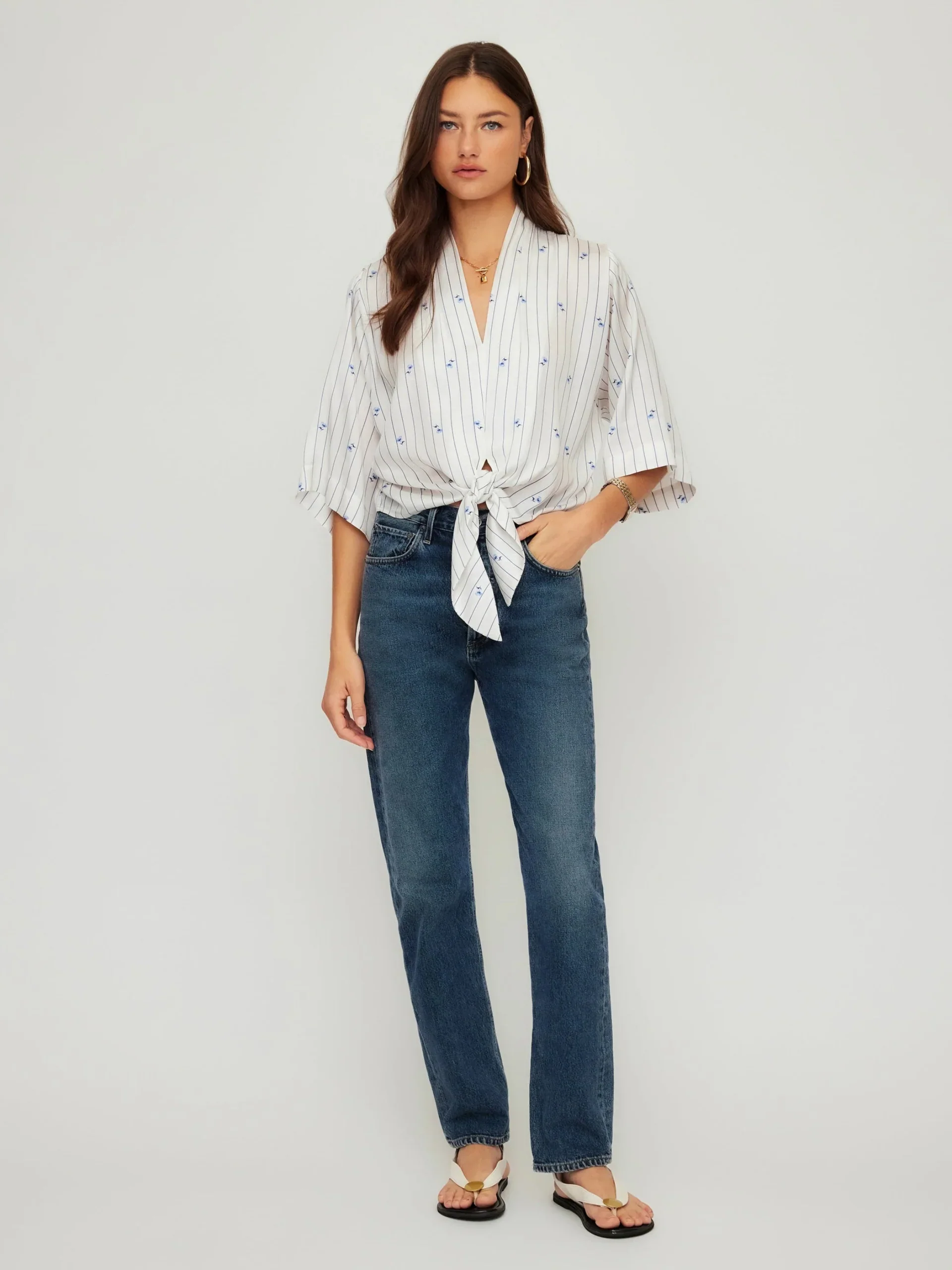 Fifteen Twenty Bernice Tie-Front Blouse - Image 3