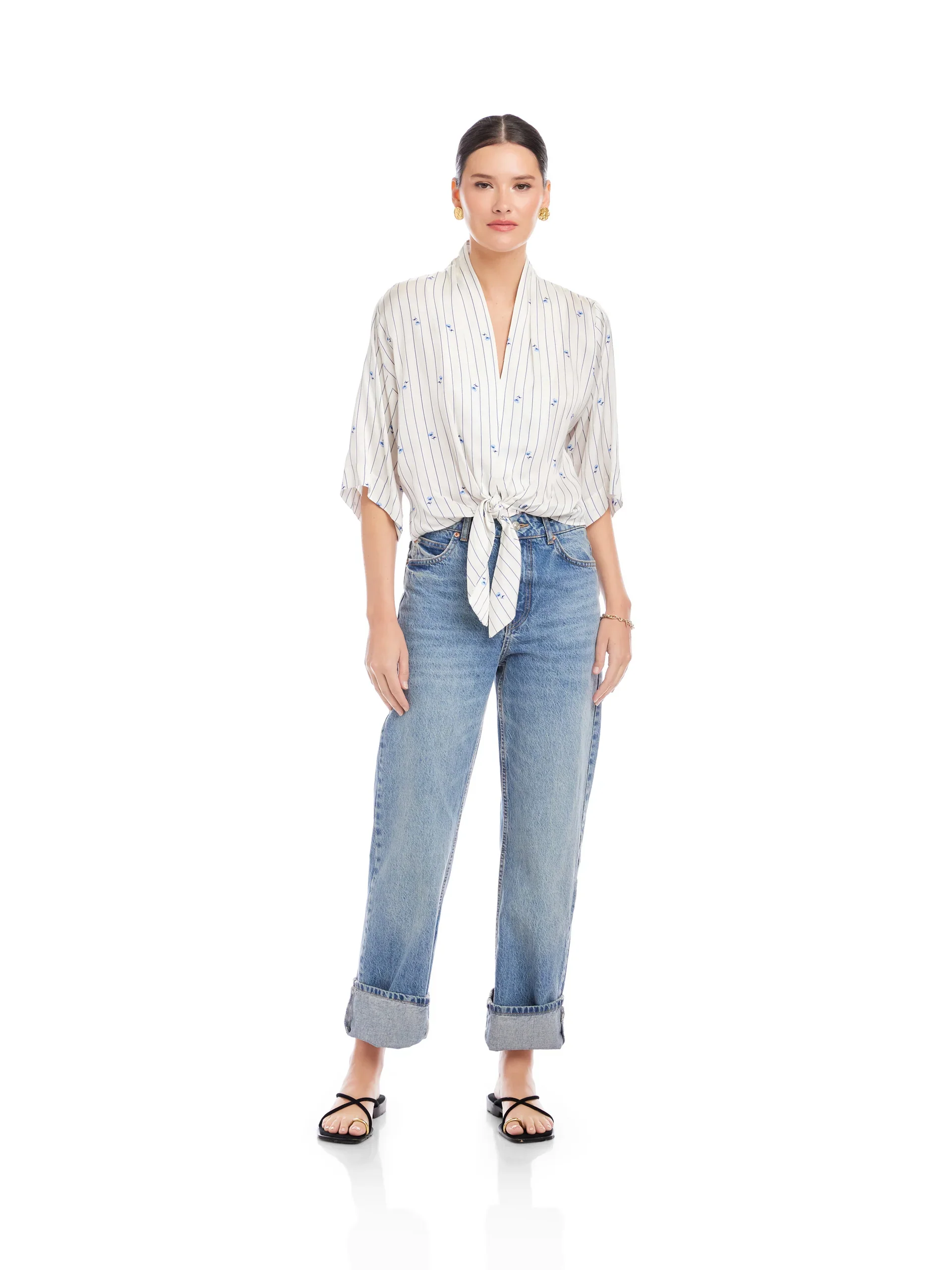 Fifteen Twenty Bernice Tie-Front Blouse - Image 4