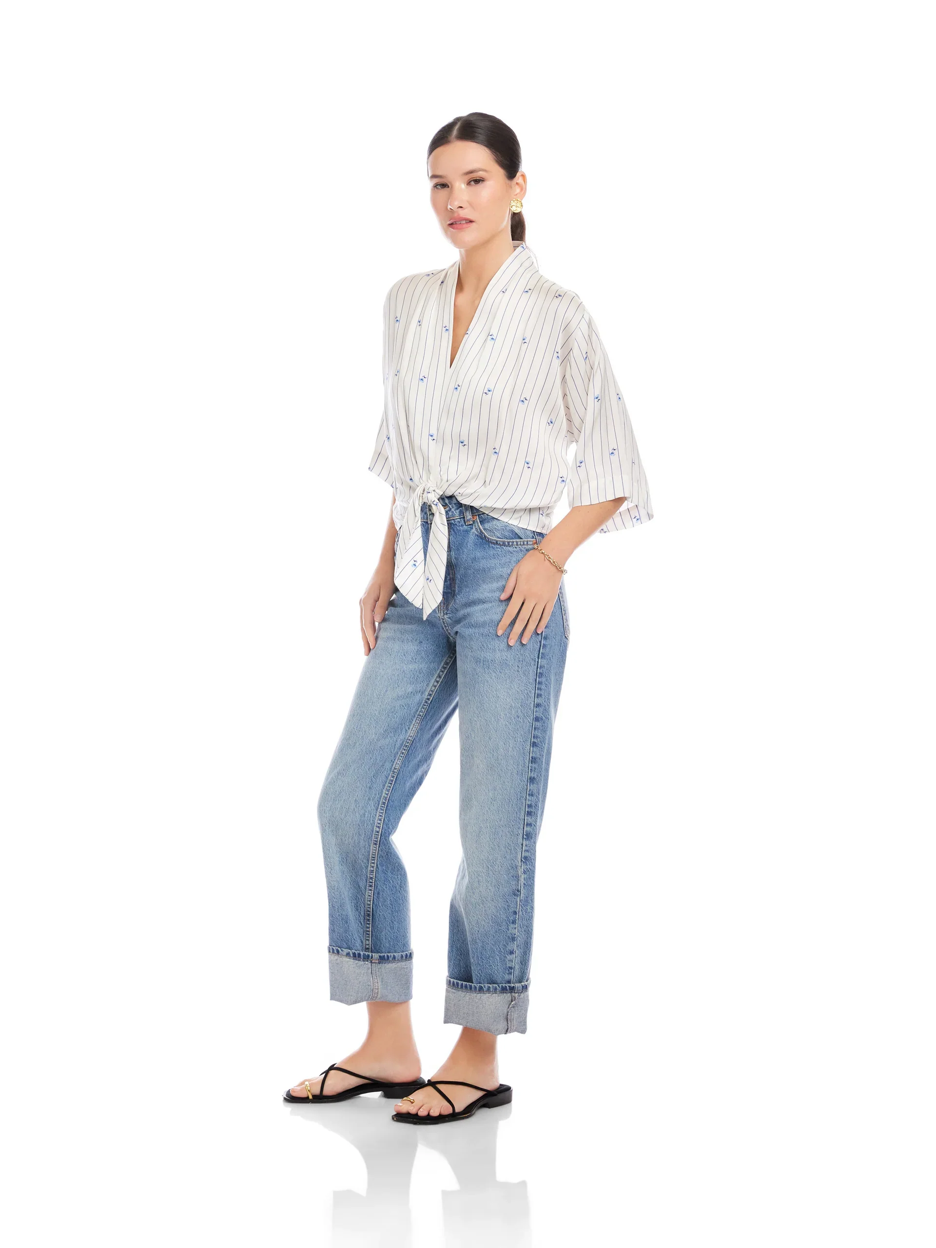 Fifteen Twenty Bernice Tie-Front Blouse - Image 5