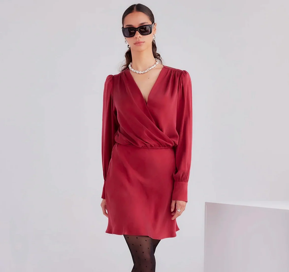 Fifteen Twenty Denise Drape Front Dress - Final Sale - Image 4