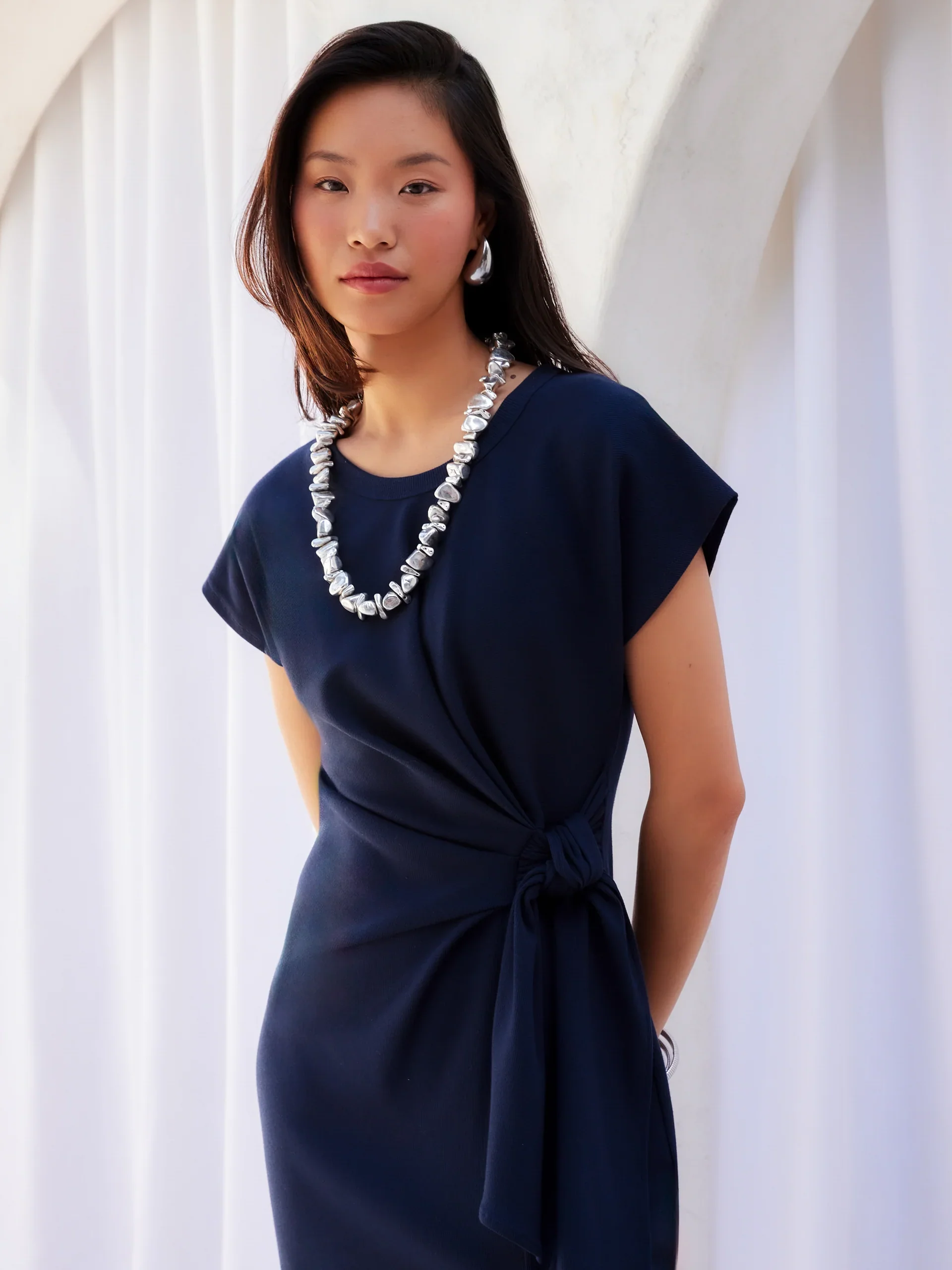 Fifteen Twenty Marissa Side-Knot Midi Dress - Image 3