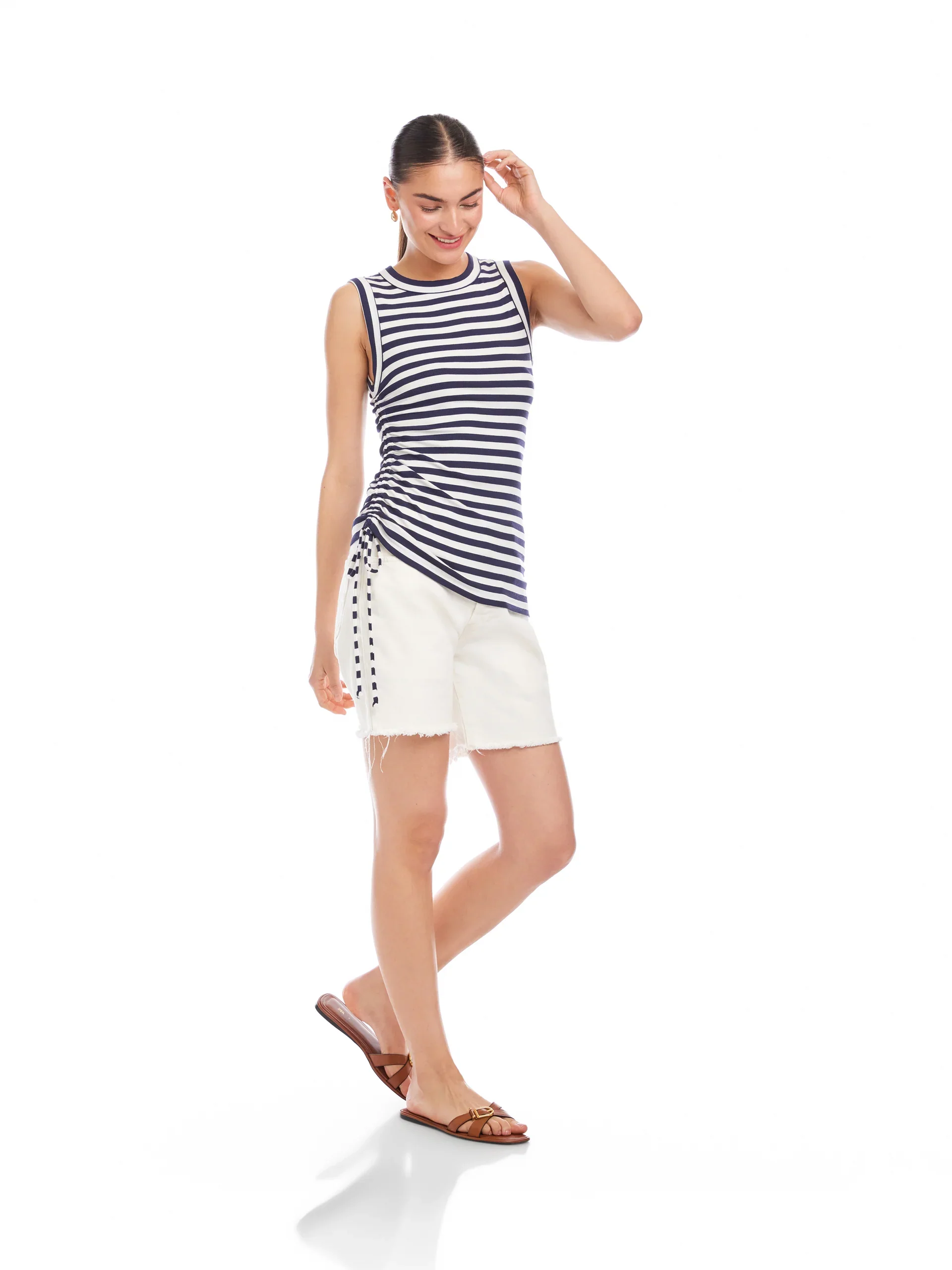 Fifteen Twenty Tia Side-Shirred Tank - Image 7