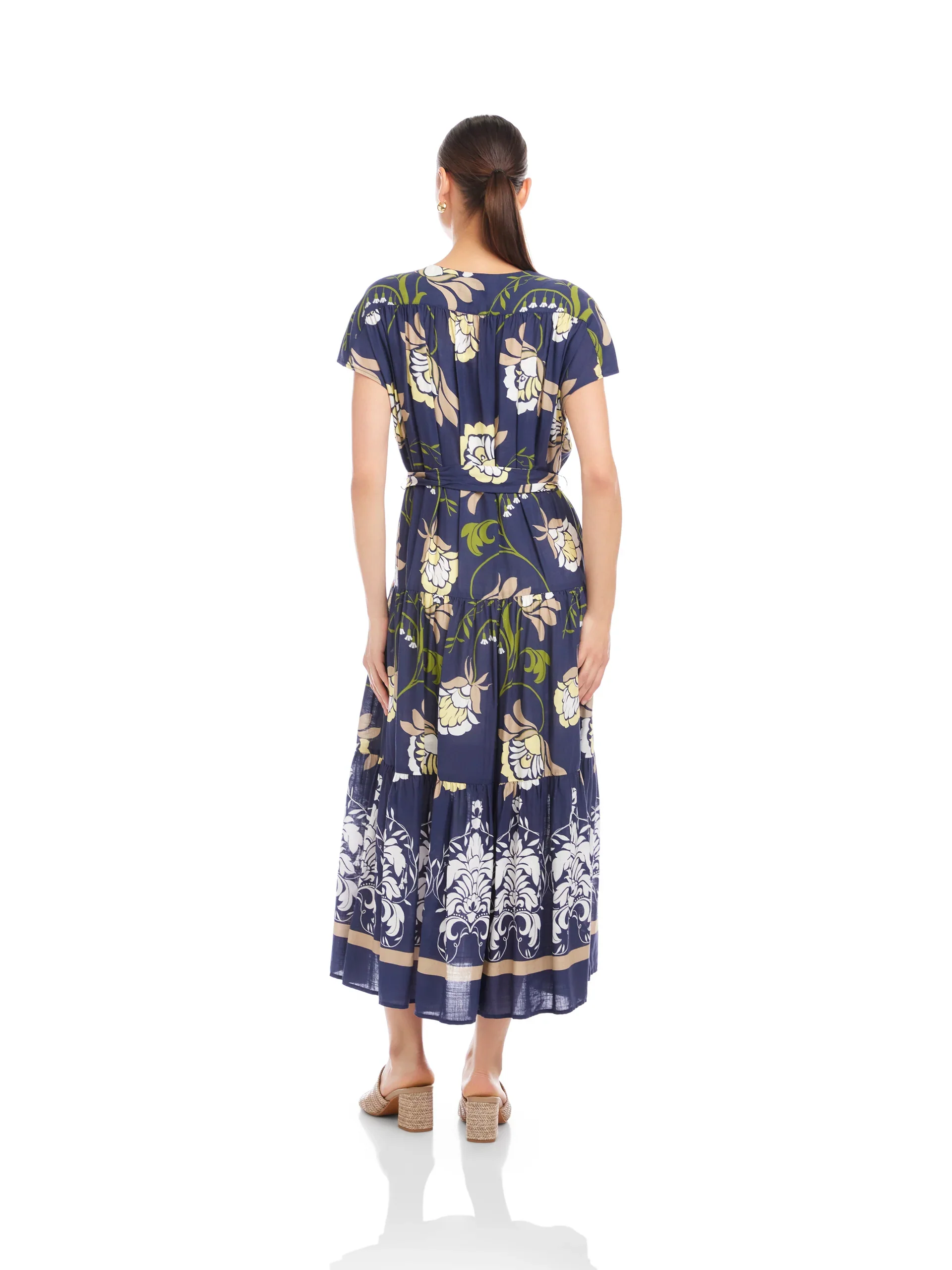 Fifteen Twenty Kristine Tiered Front-Slit Midi Dress - Image 8