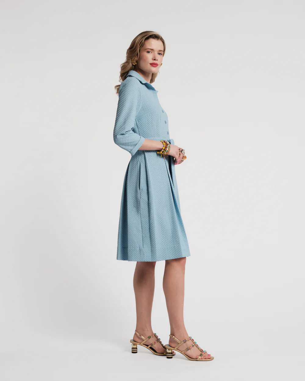 Frances Valentine Bellini Dress, Waffle Weave - Image 3