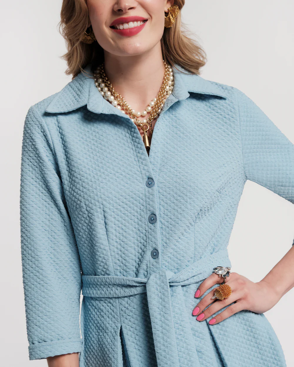 Frances Valentine Bellini Dress, Waffle Weave - Image 4