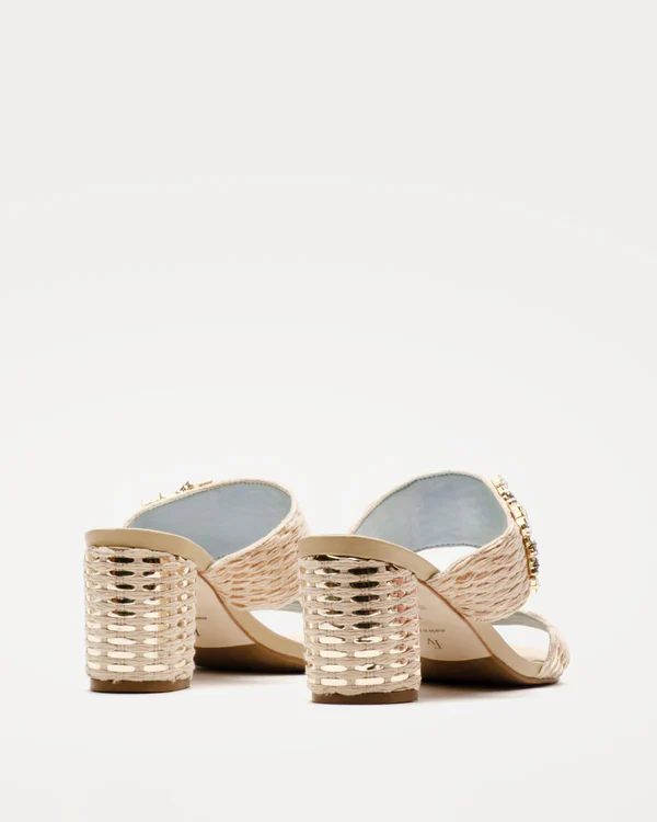Frances Valentine Betty Raffia Mule - Image 4