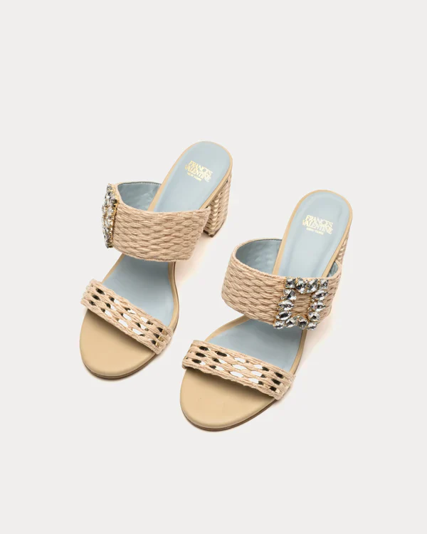 Frances Valentine Betty Raffia Mule - Image 5