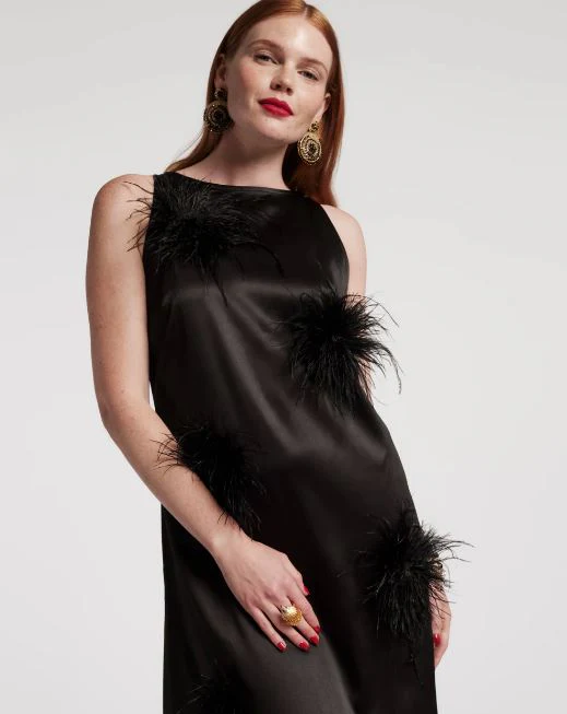 Frances Valentine Francesca Maxi Dress Feather Pouf - Final Sale - Image 3