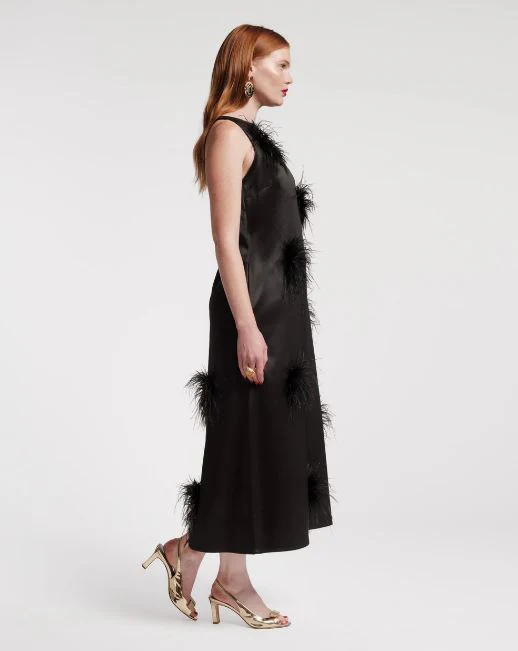Frances Valentine Francesca Maxi Dress Feather Pouf - Final Sale - Image 5