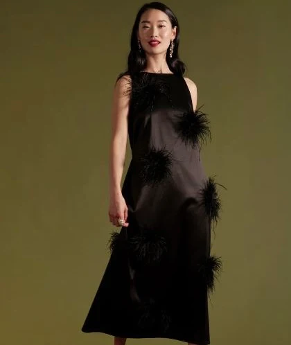 Frances Valentine Francesca Maxi Dress Feather Pouf - Final Sale - Image 9