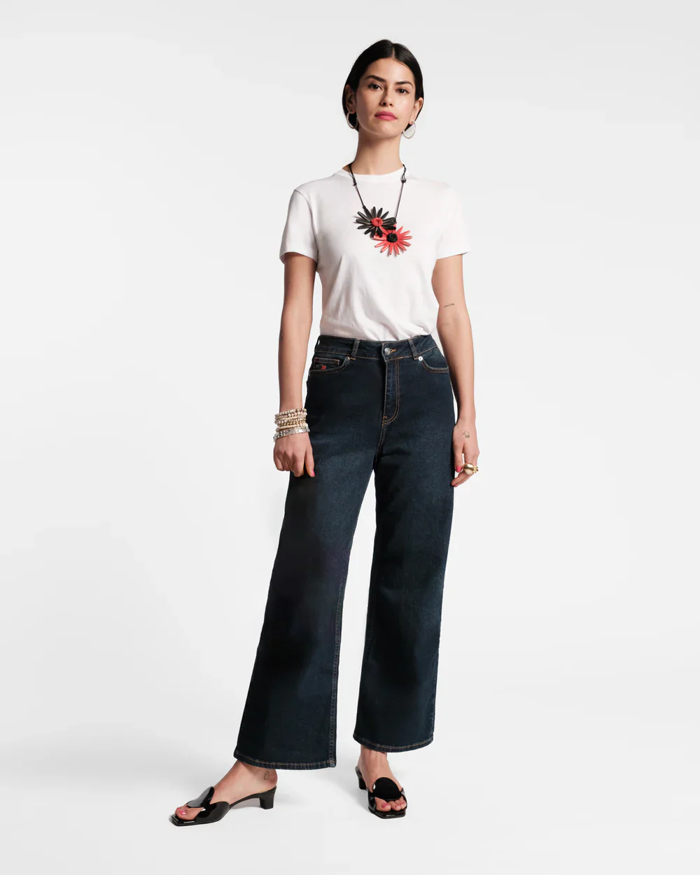 Frances Valentine Super Crewneck Tee Shirt, White - Image 5
