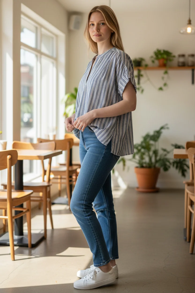 Hartford Casa Woven Pullover Shirt - Image 4
