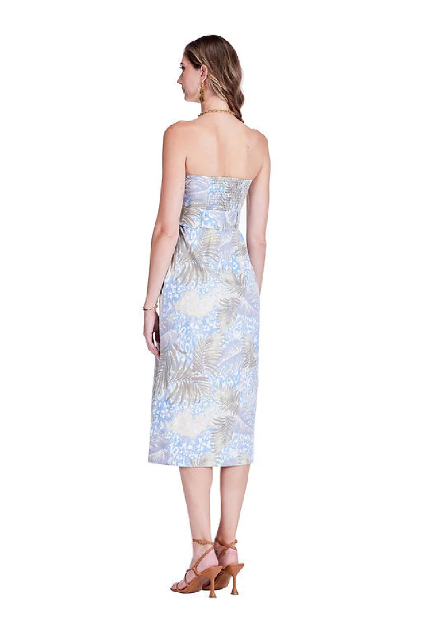 Jade Belted Tube Midi Dress - Image 4