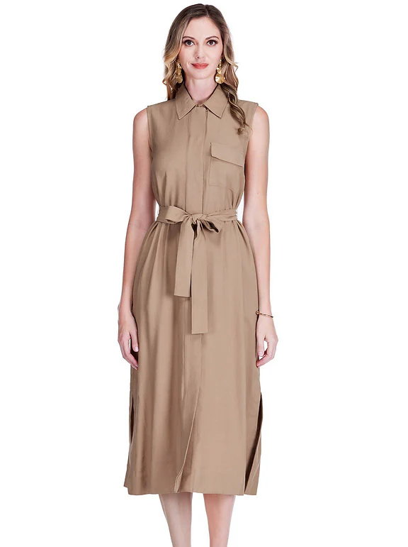 Jade Pocket Slit Midi Shirtdress - Image 2