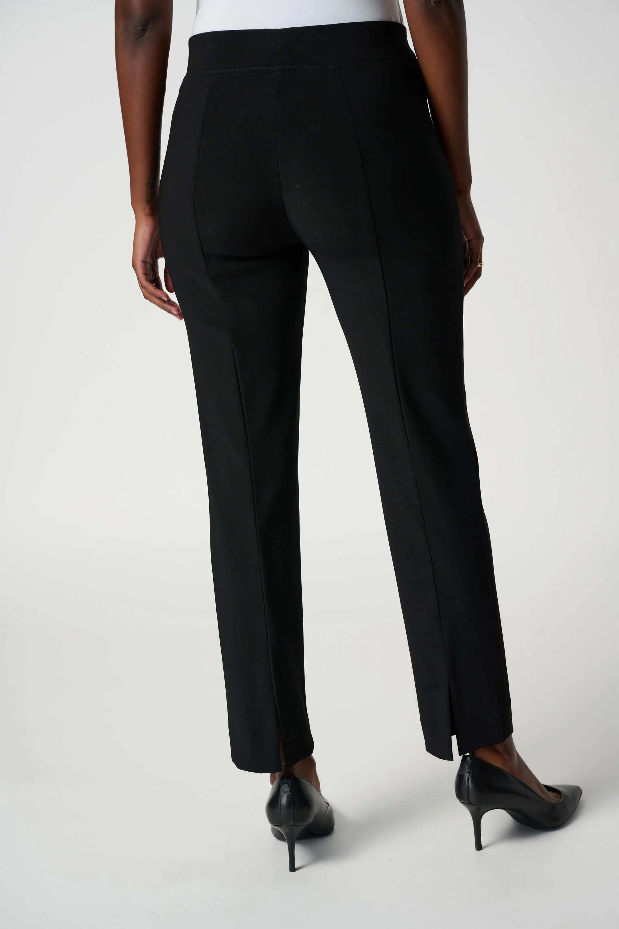 Joseph Ribkoff Classic Pull On Pants Slit Back, Black - Image 3