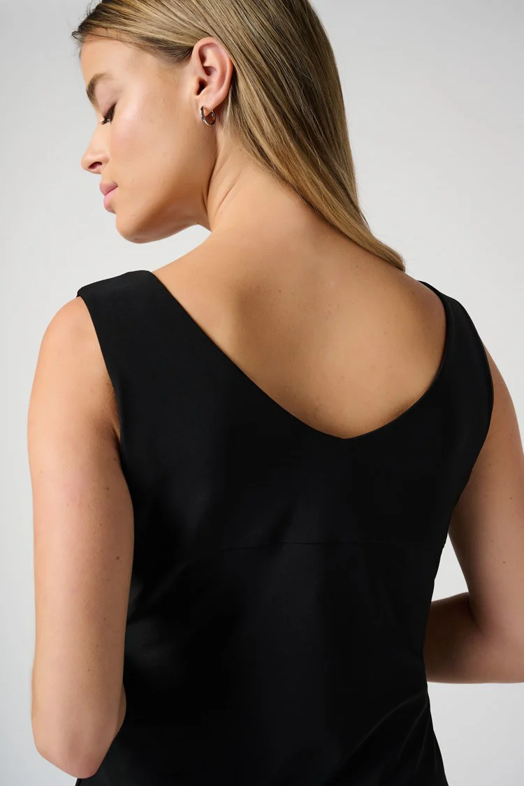 Joseph Ribkoff Classic V-Neck Cami, Black - Image 4