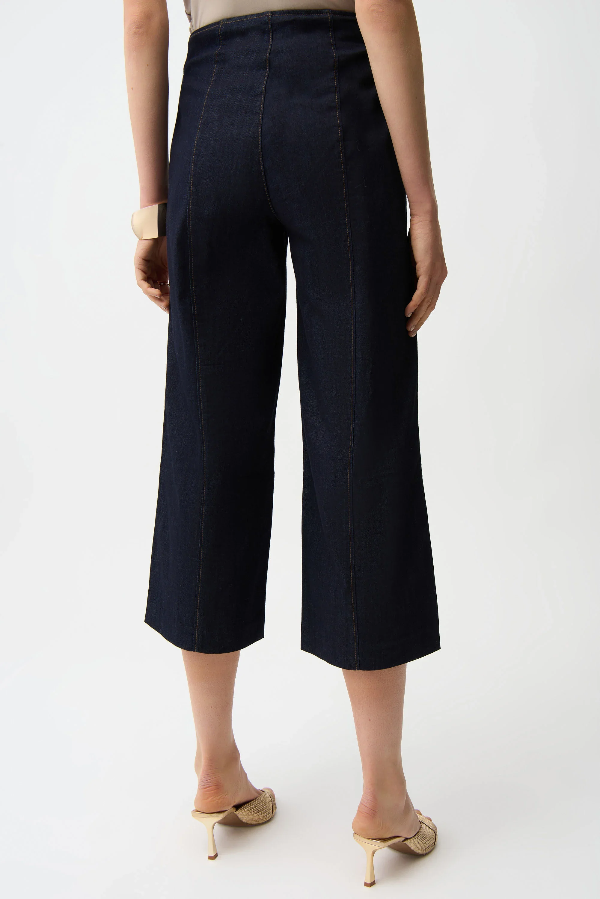 Joseph Ribkoff Culotte Jeans With Exposed Side Zipper - Image 5